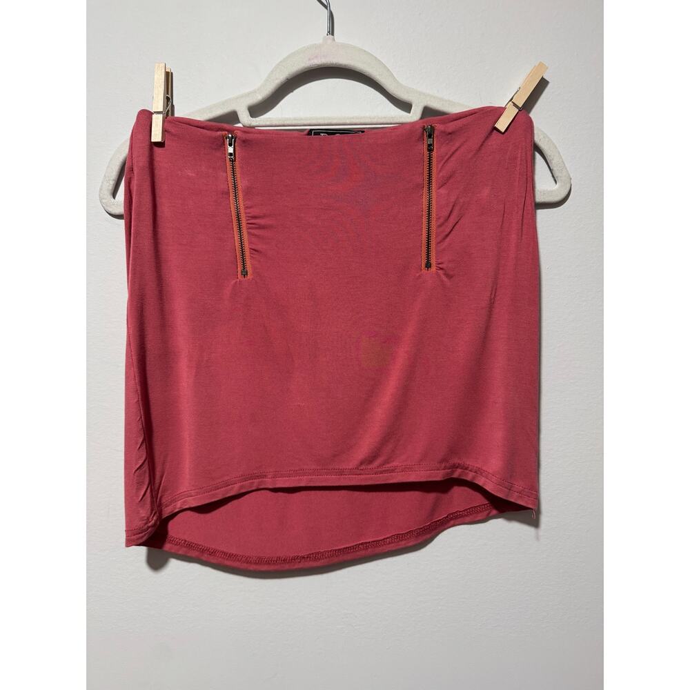 POL Coral Crop with zipper detail